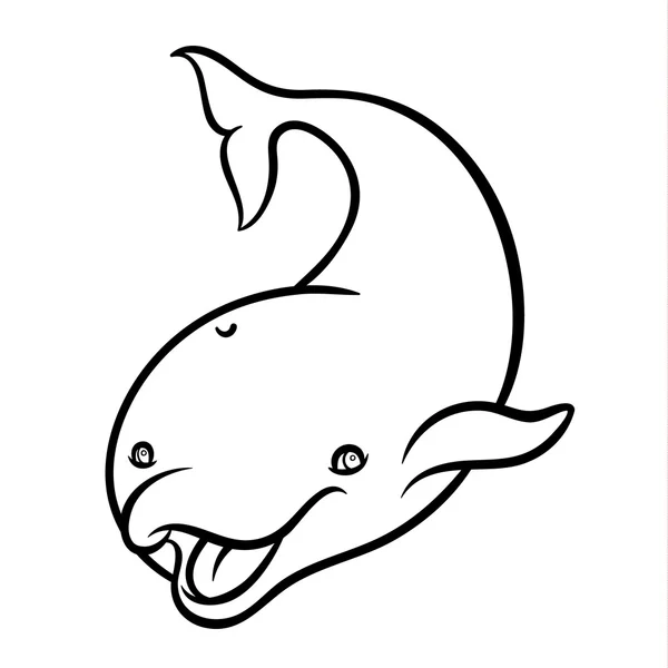 Söpö sarjakuva delfiini — vektorikuva