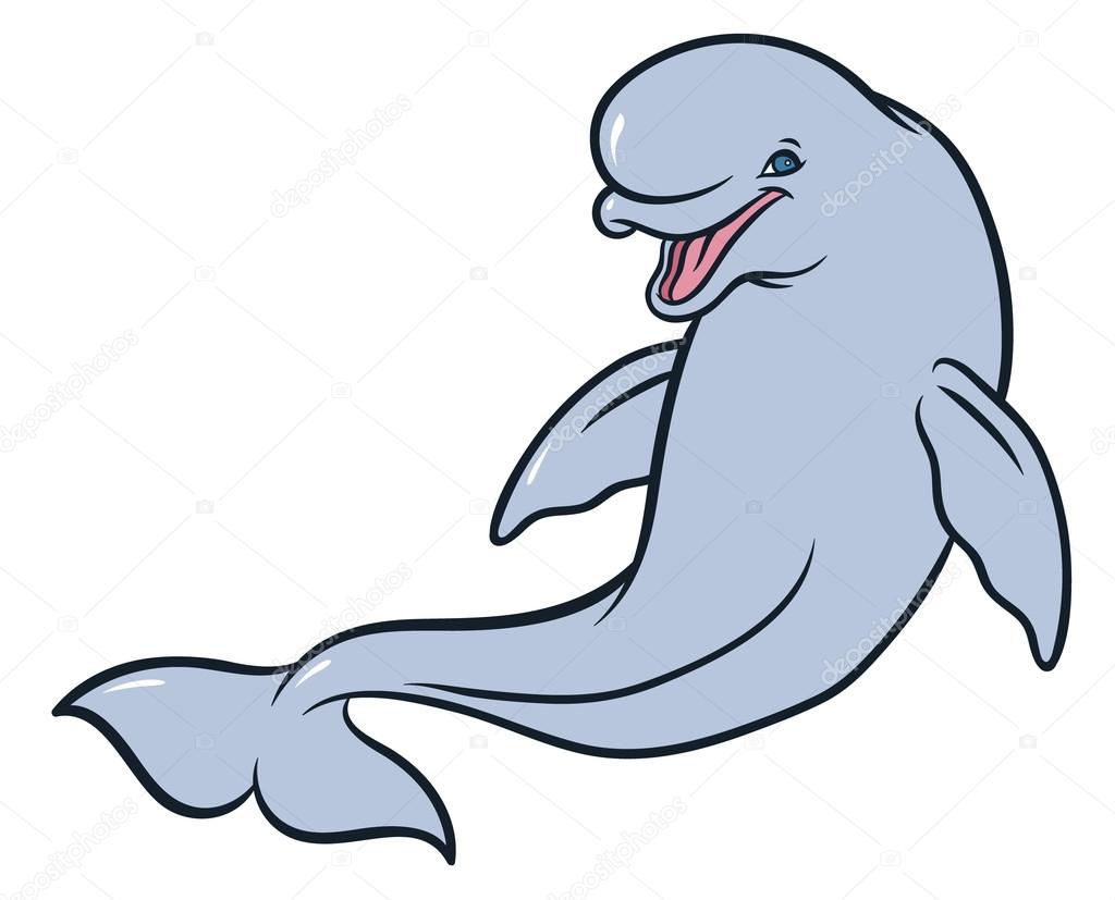 Happy smiling Beluga Whale