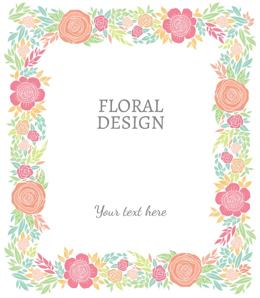 Vignettes ou bordures florales — Image vectorielle