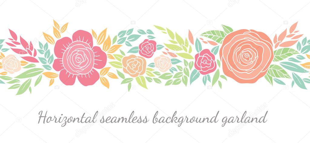 Floral vignettes or borders