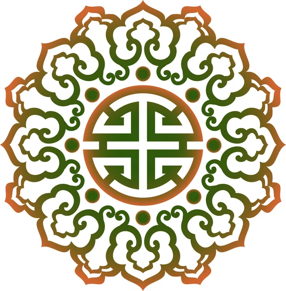 vektör, oryantal Çince süsleme, Asya geleneksel desen, siluet, kesme çiçek vintage öğe Orta Asya süsleme, aplike iş, Moğol süsleme