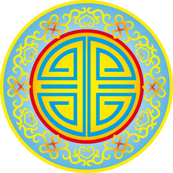 vektör oryantal Çince süsleme, Asya geleneksel desen, çiçek vintage öğesi, siluet, vektör süsleme Orta Asya, aplike iş, t-shirt, Moğol süsleme için kesmek