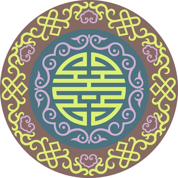 vektör oryantal Çince süsleme Asya geleneksel desen çiçek vintage öğe siluet süsleme Orta Asya aplike iş t-shirt Moğol süsleme için kesmek