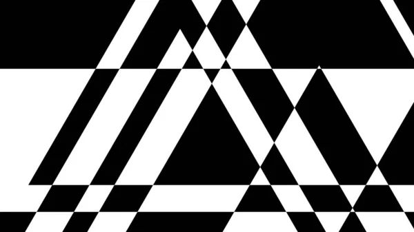 黒と白の三角形と平らな最小限の幾何学的背景パターン — ストック写真