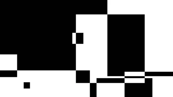 Saubere Minimale Geometrie Hintergrundmuster Mit Interagierenden Schwarz Weißen Multi Size — Stockfoto