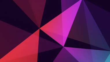 Dinamik çokgenli çok renkli geometrik arkaplan. Soyut şekil etkileşimi ve denge konsepti