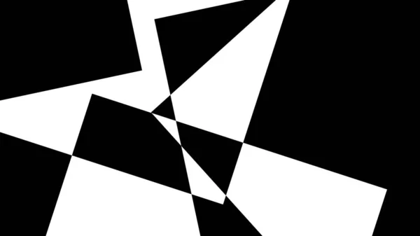 最小限の黒と白の幾何学的背景と多角形の相互作用 — ストック写真