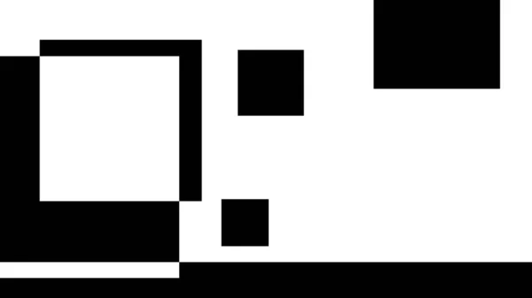Minimalistisches Geometrisches Hintergrundkonzept Mit Interagierenden Schwarz Weiß Rechtecken — Stockfoto