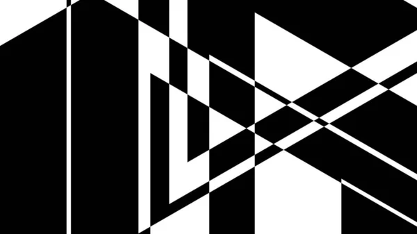 三角形と相互作用する最小限の黒と白の幾何学的背景 — ストック写真