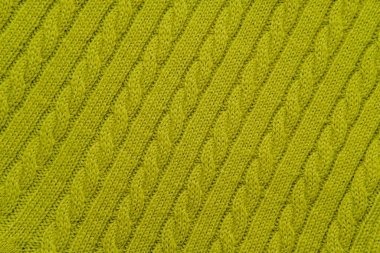 Yeşil örülmüş yün desen arkaplanı
