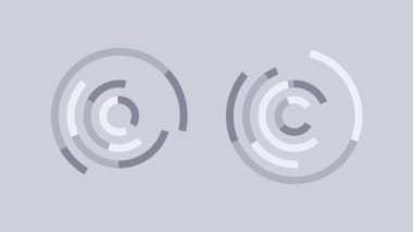 Çörek grafikleri gri arka planda değişen verilerin döngü canlandırması