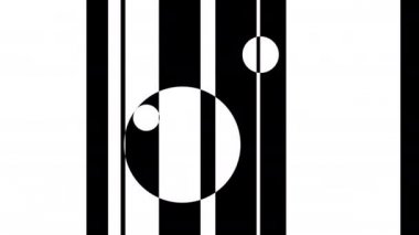 Çemberlerin ve dikey çizgilerin soyut dinamik döngü arka plan animasyonu