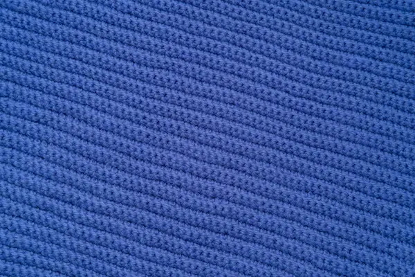青いニットパターンの背景 — ストック写真
