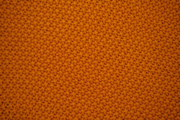 Orange Strickmuster Textur Hintergrund — Stockfoto