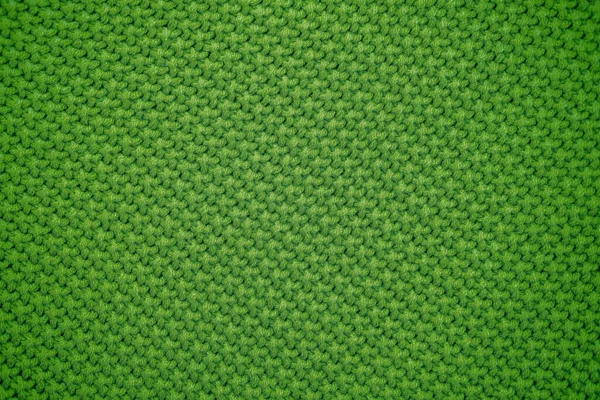 Grüne Strickmuster Textur Hintergrund — Stockfoto