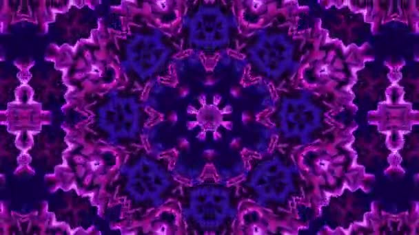 Mystic Multi Color Kaleidoscope Pattern Background Animation — Stock Video