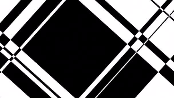 概要長方形を回転させる黒と白のループ背景アニメーション — ストック動画
