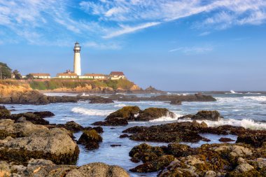 Güvercin noktası deniz feneri günbatımı