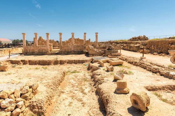 Tempelsäulen. kato paphos archäologischer Park. Paphos, Zypern. — Stockfoto