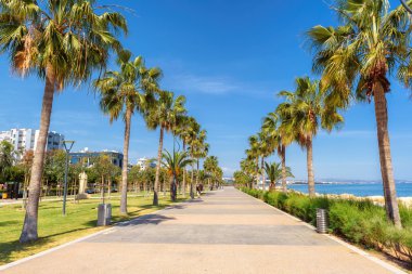 Limassol, Kıbrıs sokakta Promenade