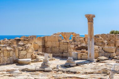 Limasol Bölgesi. Kıbrıs. Antik Kourion kalıntıları