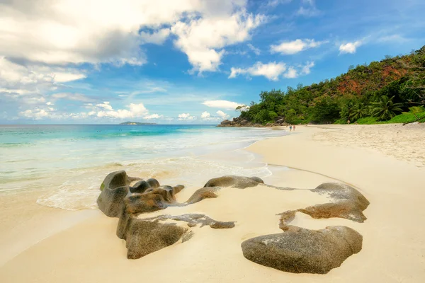 Beautiful beach at Seychelles, Mahe — Stock Photo, Image