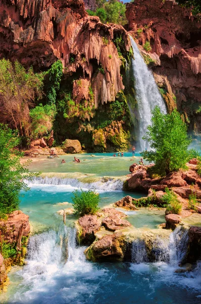 Beautiful Havasu Falls, Supai, Arizona — Fotografia de Stock
