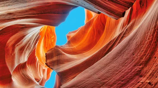 Kanion antylopy w rezerwacji Navajo w pobliżu stronę, Arizona — Zdjęcie stockowe