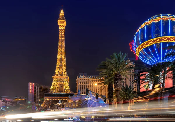 Las Vegas Strip Skyline Στη Νεβάδα Όπως Φαίνεται Νύχτα Στο — Φωτογραφία Αρχείου