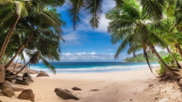 Panorama Tropical Beach Paradise Island — Stock Photo, Image