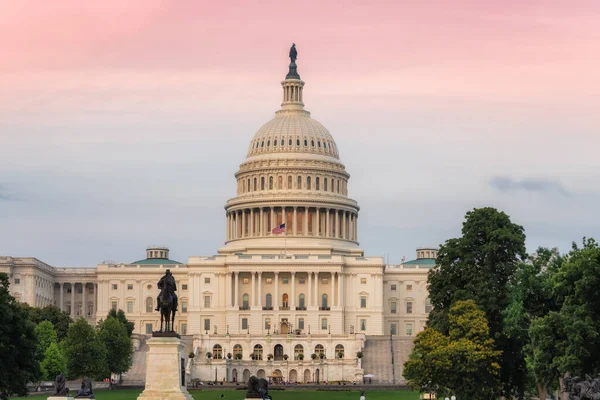 Edificio Del Capitolio Los Estados Unidos Atardecer Washington —  Fotos de Stock