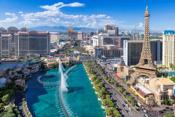 Las Vegas Strip Skyline Solig Dag Las Vegas Nevada Las — Stockfoto