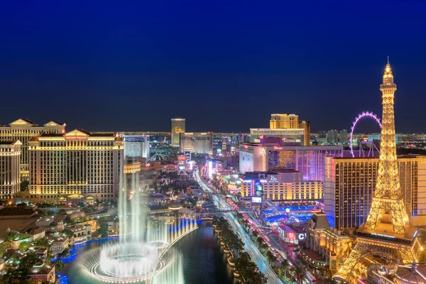 Las Vegas Strip Skyline Nevada Seperti Yang Terlihat Malam Hari — Stok Foto