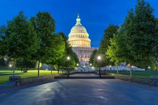 Edifício Capitólio Dos Estados Unidos Noite Washington Eua — Fotografia de Stock