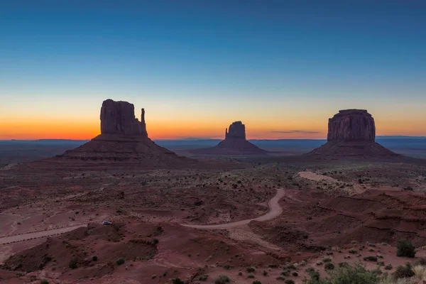 Răsărit Frumos Peste Iconic Monument Valley Arizona Statele Unite Ale — Fotografie, imagine de stoc