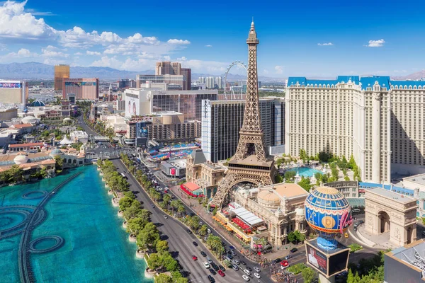 Las Vegas Strip Skyline Sett Solig Dag Las Vegas Nevada — Stockfoto