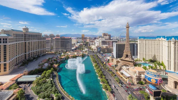 Las Vegas Strip Skyline Seen Sunny Day Las Vegas Nevada Stock Picture