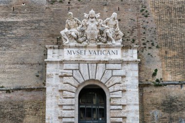 Vatikan 'ın Vatikan Müzesi' ne açılan kapı, Roma, İtalya