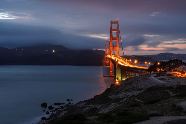 Golden Gate Köprüsü, San Francisco gece aydınlatma