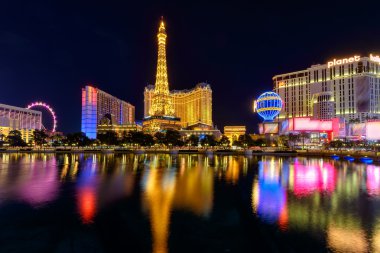 Gece aydınlatma, casino, Las Vegas Strip, Nevada, ABD