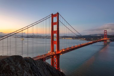 Golden Gate Köprüsü San francisco Sunrise