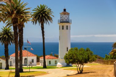 Palm ağacı ve nokta Vincente deniz feneri, Los Angeles