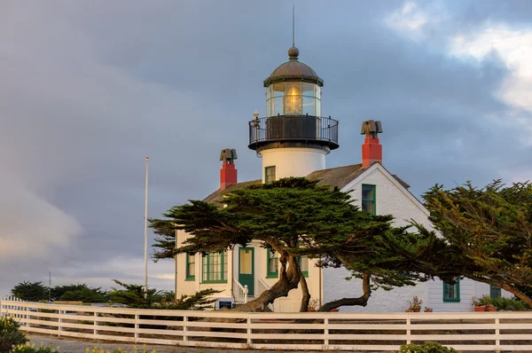 View of Point Pinos Lighthouse, Monterey, Pacific coast. — Stock Photo, Image