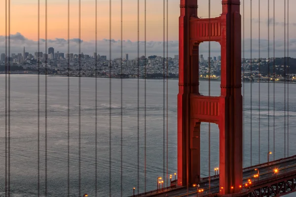 Východ slunce v San Francisco, Kalifornie, Usa — Stock fotografie