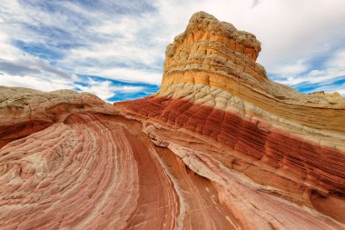 Sandstone rock formation at the White Pocket, Paria Plateau in Northern Arizona, USA clipart