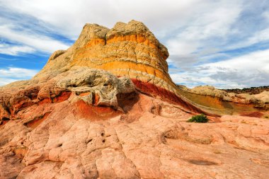 Benzersiz kaya oluşumları beyaz cep, Arizona, ABD.