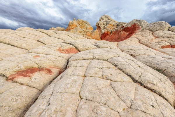 Unikátní skalní útvary bílé Pocket, Arizona — Stock fotografie
