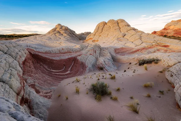 Plateau de grès blanc et rouge, Poche Blanche — Photo