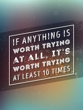 Vektör tipografi Poster ile arka plan bulanık motivasyonel teklif