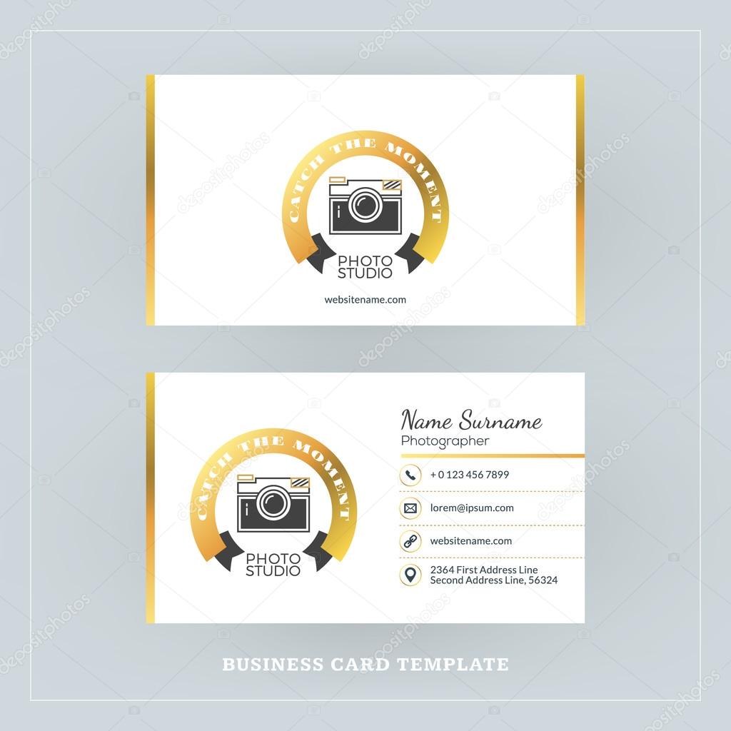 golden and black business card design template business card for